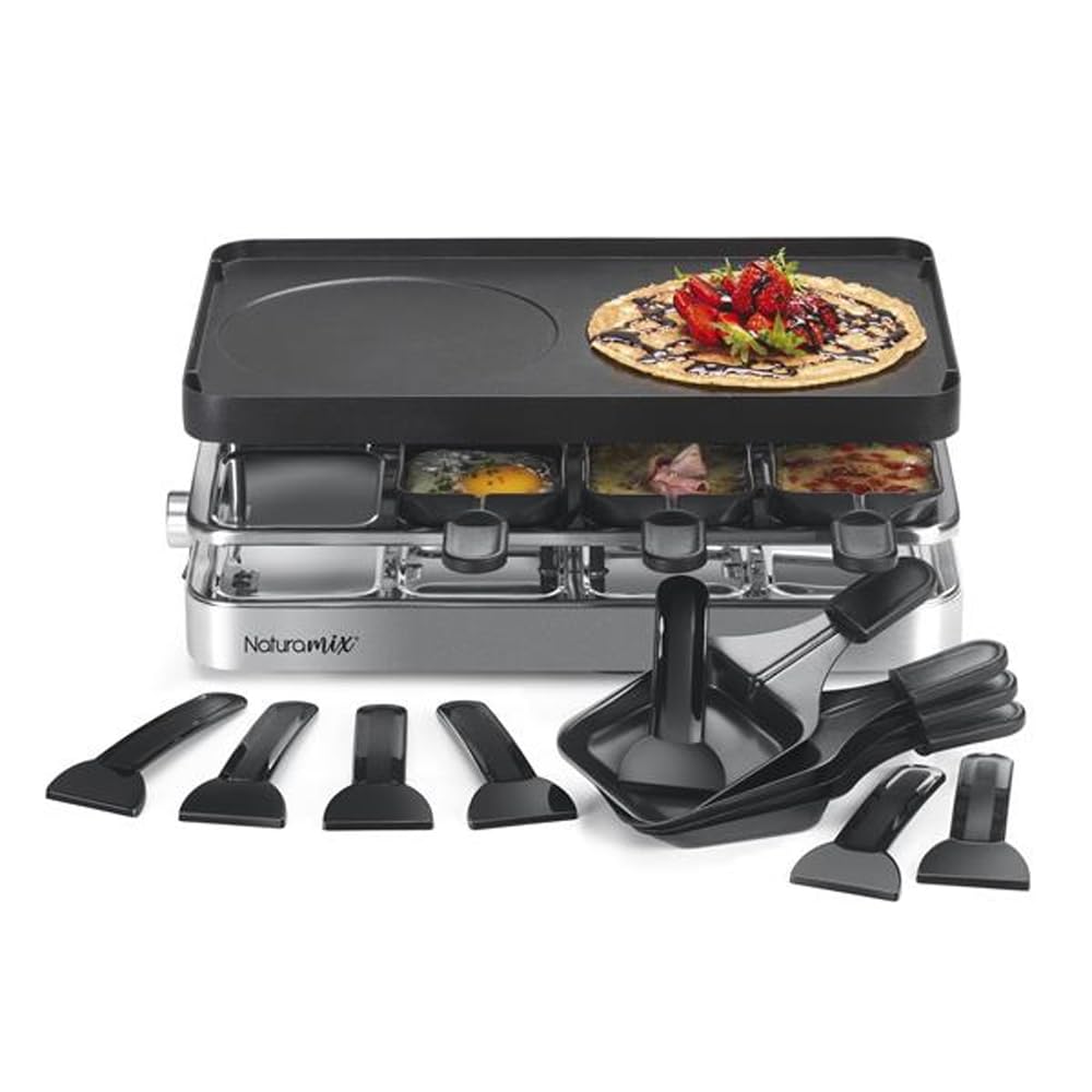 Appareil À Raclette 8 Personnes 1200w + Grill + Crêpe - RAC.INDUS-8
