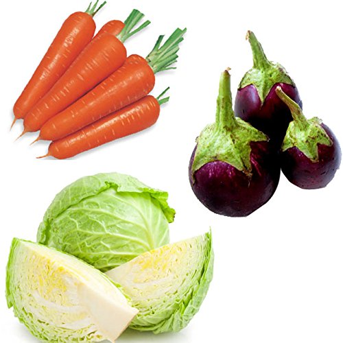 Combo of J.K. Agro Brinjal + Cabbage + Carrot Seeds Amazon.in Garden