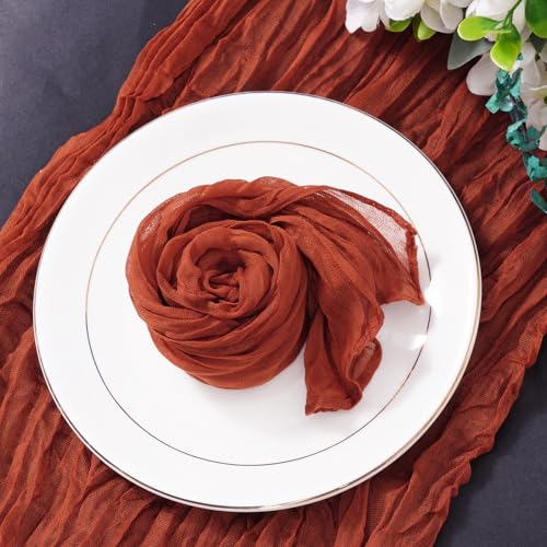 Nydotd 12 piezas servilletas de tela 50x50 cm russet miniatura 5