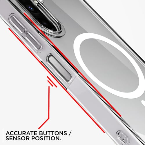Image of Outlouders Back Cover for Samsung Galaxy A26 5G Mag-Safe Transparent PC + TPU Bumper Case with Magnetic Support Shockproof Protection (Transparent Mag-Safe)