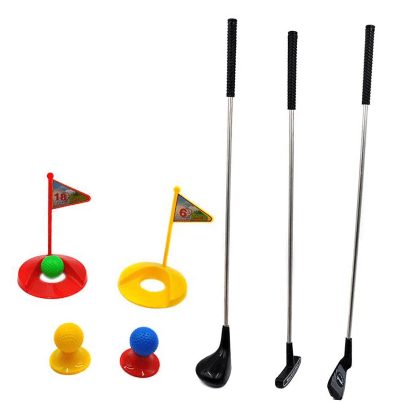 ORFOFE 1Set Interactive Outdoor Sports Set for Colorful Clubs Balls Goals Seats Parent Playtime for Learning Fun