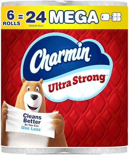 Charmin Ultra Strong Toilet Paper 6 Mega Rolls, 220 Sheets Per Roll