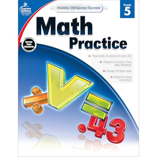 Math Practice, Grade 5 (Kelley Wingate) 1483805034 Book Cover