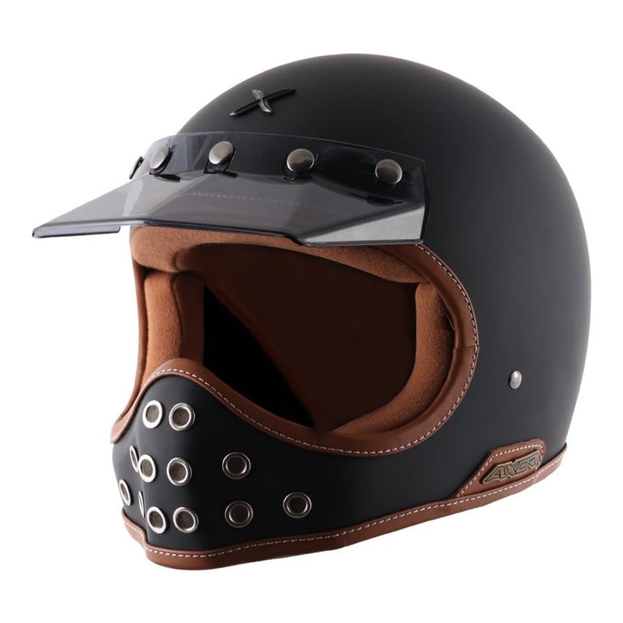 【超美品】アクサー製レトロ モトX フルフェイスヘルメット XLサイズ Amazon.co.jp: アクサー□レトロ モトX フルフェイスヘルメット ダル