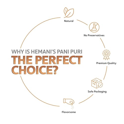 Miniatura 8 de HEMANI Pani Puri - Monedas - Viene con Masala - Listo para cocinar - 400 g (14.1 oz) - Todo natural, vegano y sin OMG - Origen indio