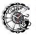 Horloge Murale en Vinyle Tasse à café découpée Horloge Murale décor de Cuisine café Maison café Signe Noir Silencieux Suspendu Horloge Murale Cadeaux pour Barista