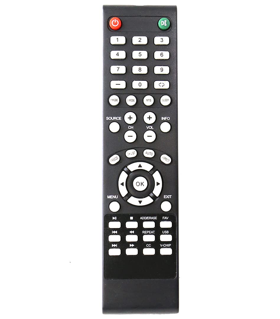 WINFLIKE Replaced Remote Fit for Element TV ELCFT262 ELCFW326 ELCFW328 ELCFW329 ELDFC551J ELDFQ501J ELDFT395J ELDFT404 ELDFT465J