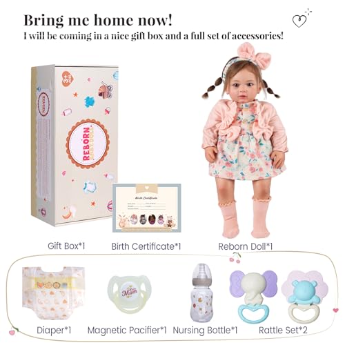 Muñeca Reborn BABESIDE 24 Pulgadas Realista para Niños 3+ miniatura 7