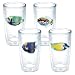 Tervis Tumbler 4 pc set 16 oz. Tropical fish Tumbler Double Insulated