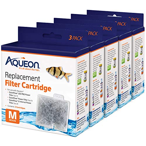 Aqueon Aquarium Fish Tank Replacement Filter Cartridges Medium 15
