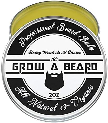 Beard Balm | Leave-in Conditioner & Softener for Men Care | Best Facial Hair & Mustache Grooming Wax | Great for Smooth & Moisturize | Natural & Organic, Sandalwood 1oz