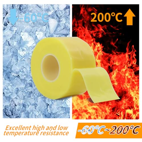 Image of Intelligent Temperature Sensitive Color Changing Insulation Tape 16.4ft Self-Adhesive Waterproof and Heat-Resistant for Power Lines, Cable Terminations Self Fusing Silicone RV Roof Tape