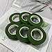 zYoung 6 Rolls Floral Tapes for Bouquet Stem Wrap and Florist Craft Projects Decorations（Dark Green）