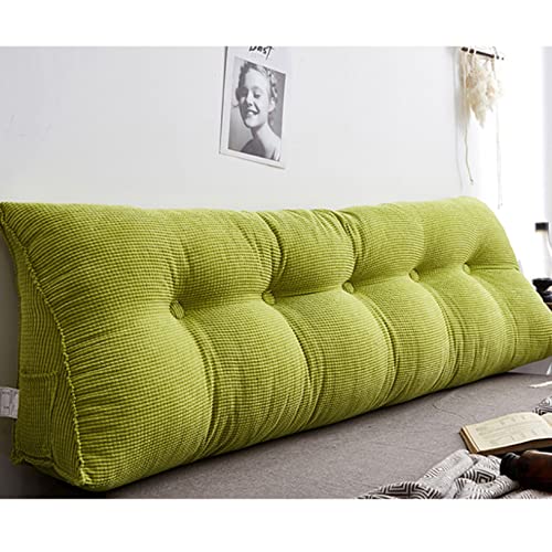 ラージ 腰枕 リラックス 収納簡単 モダン まくら ベッド 60*25*50cm ソファー 疲れない グリーンA 背もたれ バックレスト 立体構造 背当てクッション 腰椎パッド 自宅用 オフィス用 ヘッドボードクッション 三角形 カラー 180*25*50