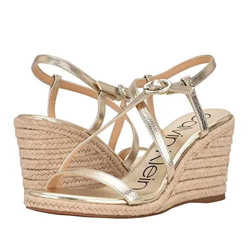 Calvin Klein Women's Blairy 2 Canvas Wedge Sandal - Black