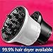 Universal Hair Dryer Diffuser, Blow Dryer Nozzle Hair Dryer-Attachment for Curly-Hair and Natural Wavy-Hair, Quick Drying Travel Hair-Styling Tools, Adjustable from 1.4-inch to 2.6-inch(black)