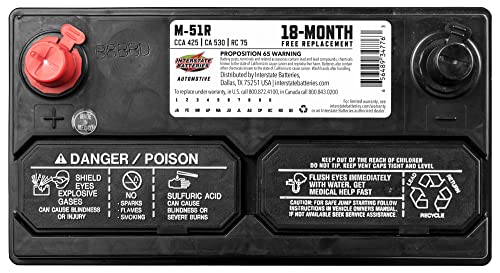 Interstate M-51R 425 CCA Battery