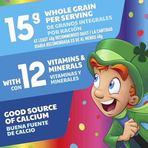 Image of Lucky Charms Rainbow Sprinkles Cereal with Marshmallows, Birthday Cake Flavor, Kids Breakfast Cereal Made with Whole Grain, 10.9 oz