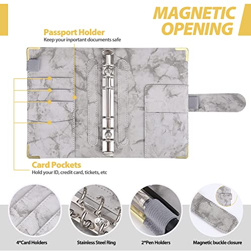 Elekin A6 Budget Binder, A6 Ringbandmap 35 Stuks, met Budget Envelop, Budget Vel, Budget Pocket, Etiketten, Pennen en… - Afbeelding 5