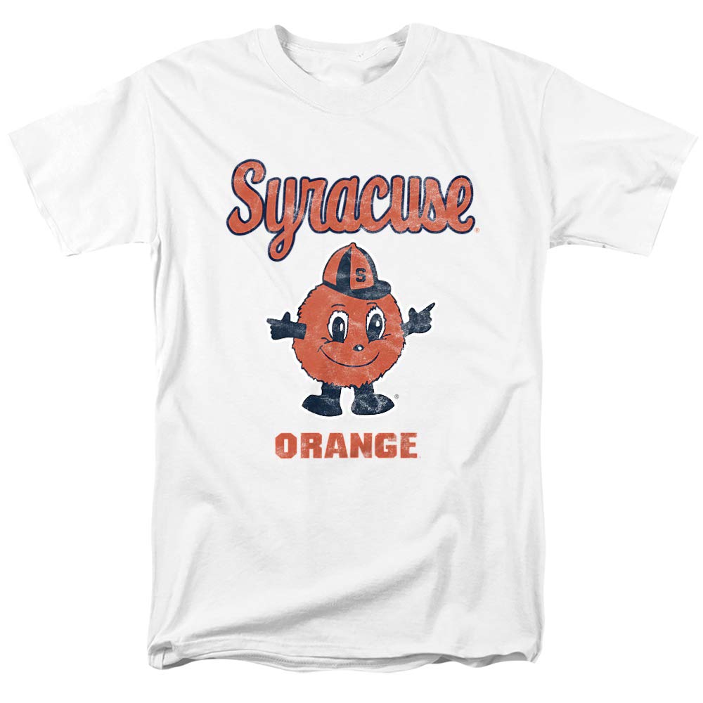 Syracuse University Official Vintage Otto Unisex Adult T-Shirt, White, Large