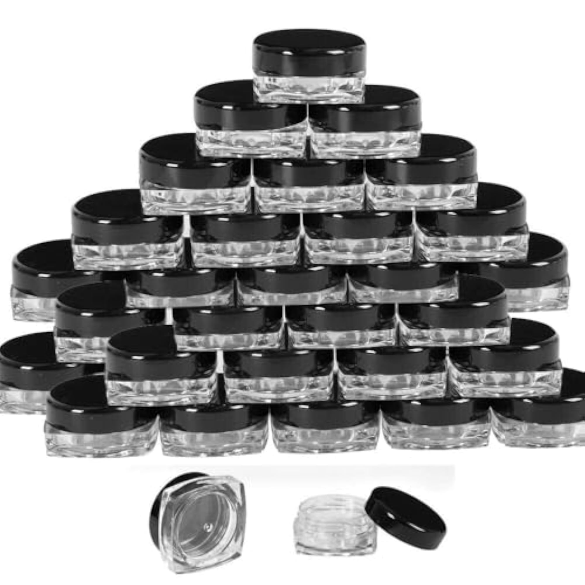 Pack of 48 5g Diamond Shape Acrylic Jars for Cosmetics