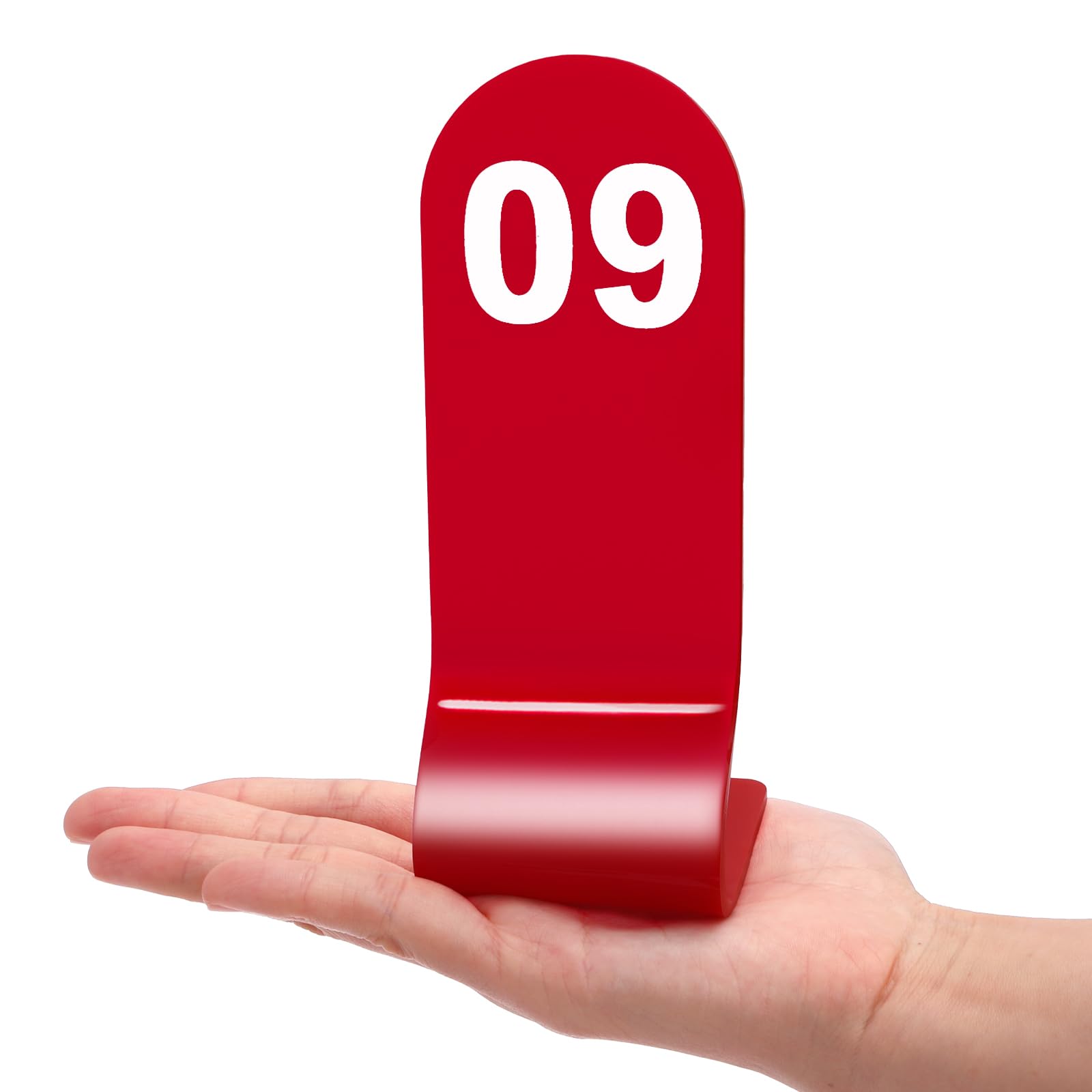 Okllen Numeri da tavolo da 1 a 30 rossi, numeri d'ordine in acrilico per ristoranti, double face, per matrimoni, feste, bar, banchetti