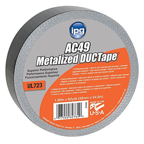 Image of Intertape Polymer Group AC4948 Heavy Duty DUCTape, 1.88 inch Width, 60 Yard Length, Metalized