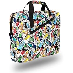 Maletin Para Portatil Parfois NGS GINGER TRAINERS - Maletín para Ordenador Portátil de hasta 15,6'', Maleta con Compartimentos y Bolsillo Exterior, Estampado de Zapatillas