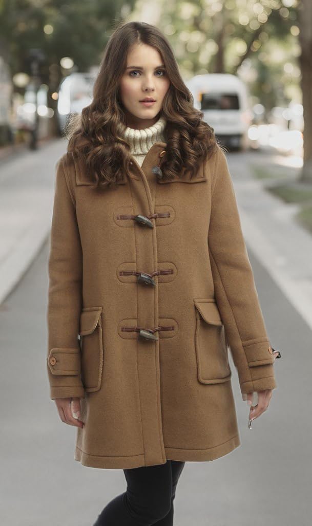 Womens London Duffle Coat Camel - 14 : Amazon.ca: Clothing, Shoes