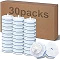 ROUNDSQUARE 30 Count Toilet Wand Cleaner Refills 5X Cleaning Power Disposable Prefilled Toilet Cleaning Scrubbers, No Falling Apart, Fresh Fragrance