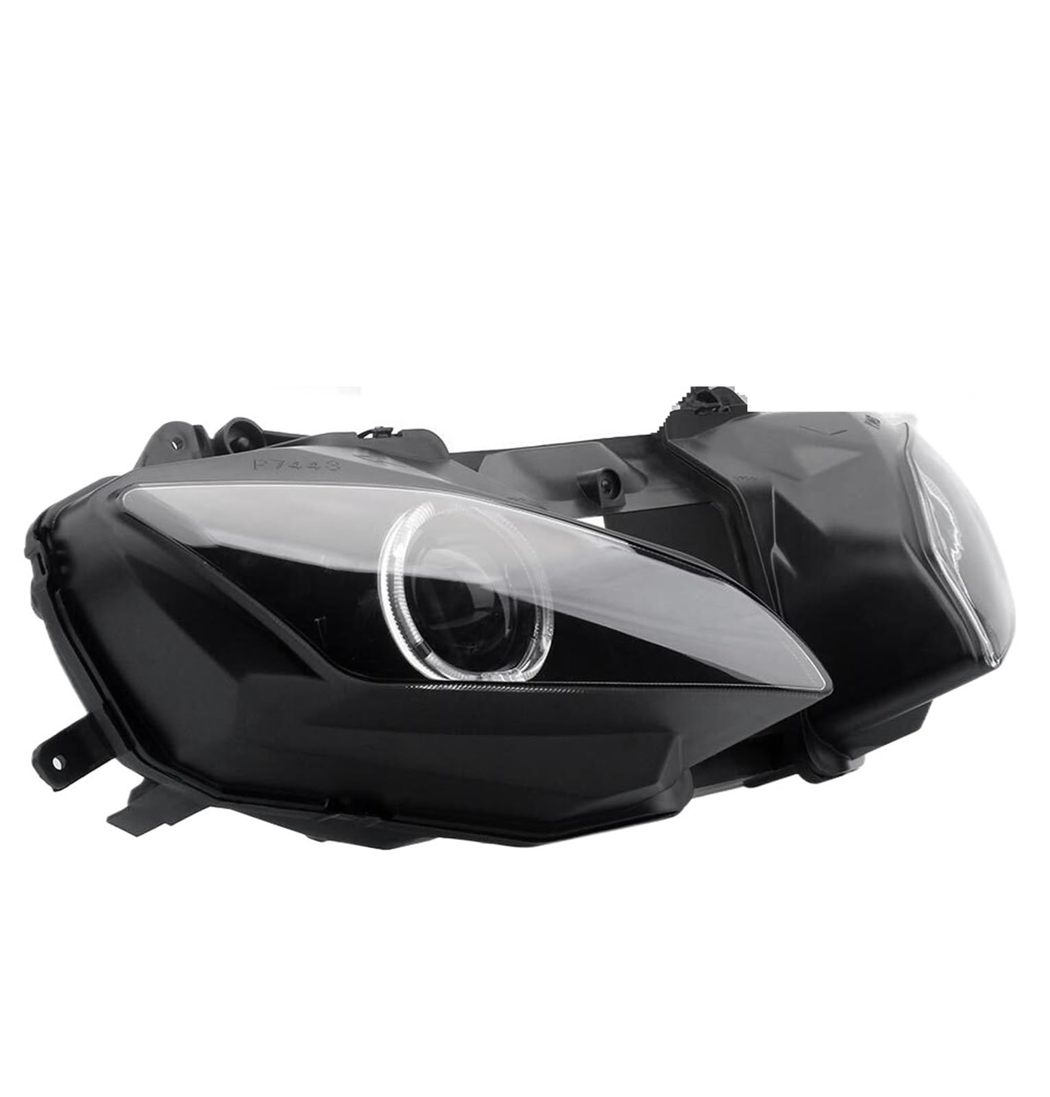 Reflektory motocyklowe Pasuje do YZF-R6 2008-2016 przedni reflektor LED motocykla Hi/Lo Beam Angel Devil Eyes zmodyfikowany reflektor Dirt Bike Reflektor