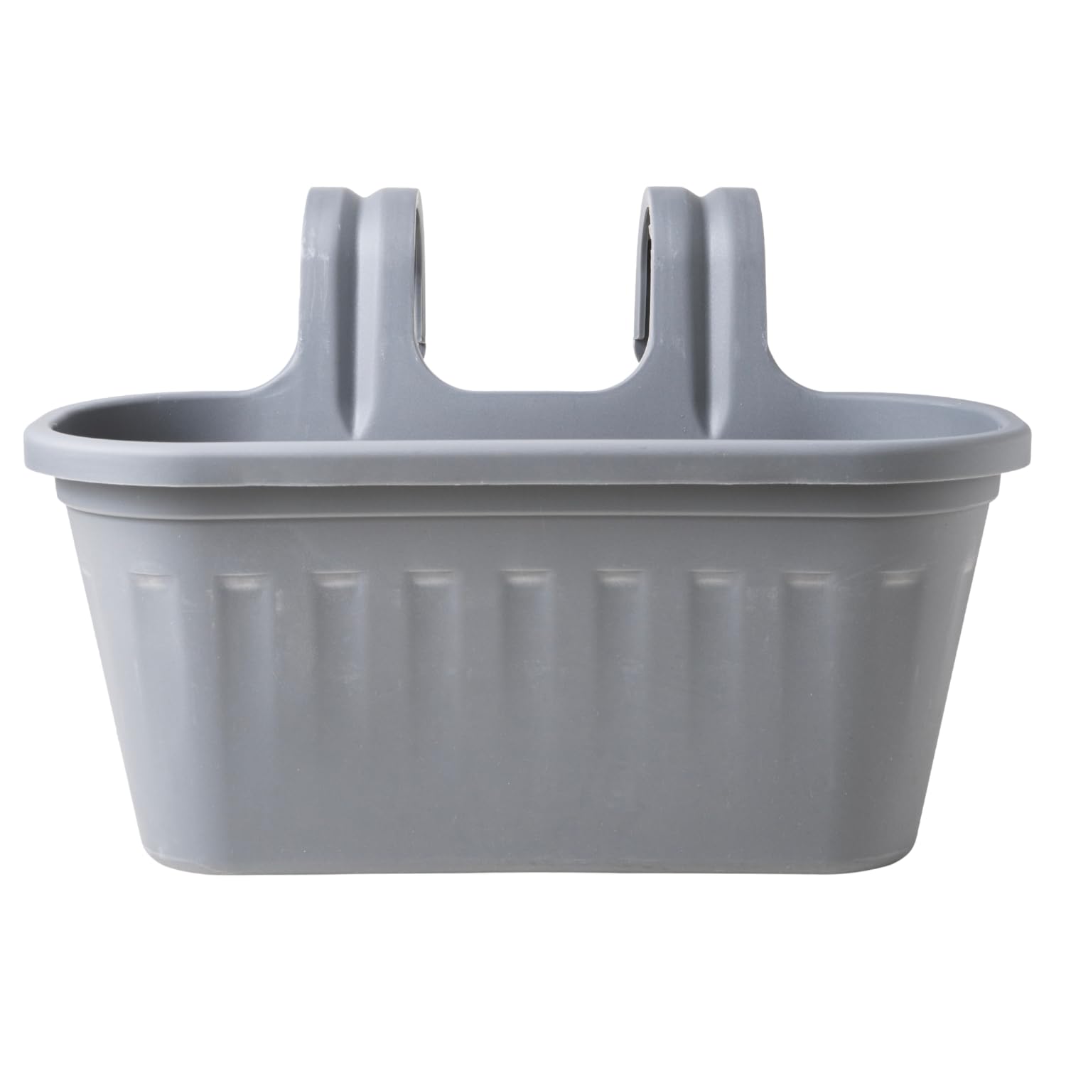 FabFinds Overfence Basket Outdoor Hanging Plant Pots Garden Over Fence Planter Large (Grey, 1)