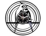 HandmadeCorp Vintage Vinyl Record Retro Wall Clock Large Animal Art Parrot Wall Clock Bird Wall Cloc