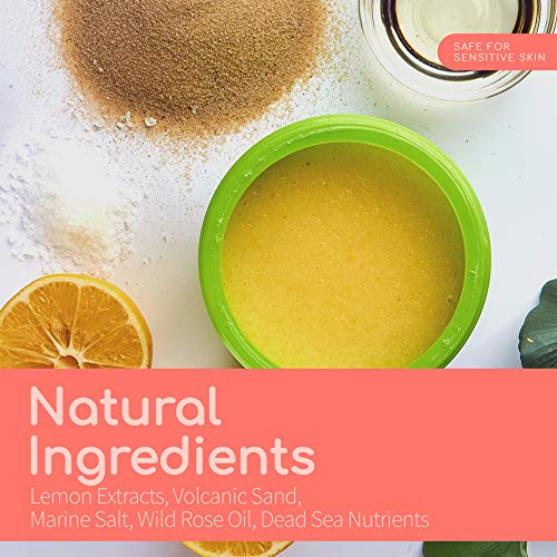 Geomar Lemon Scrub - Large 21 Ounces Natural Lemon Exfoliator - Skin Exfoliating Scrub Infused With Lemon, Dead Sea Salt, Volcanic Sand And Nourishing Oils #TOP4