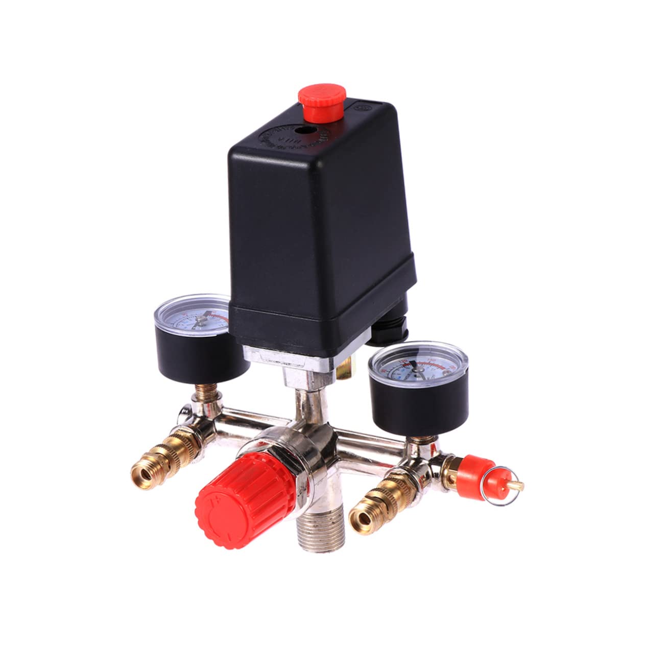 Pressostato Compressore Aria 16a 1, 25 Mpa con Manometro | Regolatore di Pressione in Metallo, Installazione Semplice, Risparmio Energetico, per Compressore Aria