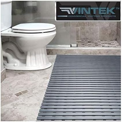 Miniatura 2 de VinTread - Tapete de vinilo para área húmeda piscina, ducha, sauna, spa, bañera, baño, tapete antideslizante que drena el agua, para interiores y