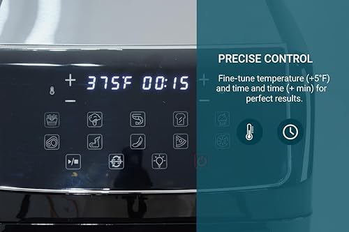 Miniatura 7 de Horno freidora de aire de 12.6 cuartos de galón con 10 modos preestablecidos, crujiente de aire rápido de 400 F, tamaño familiar, horno de