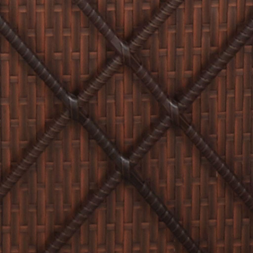 Sun mo tipetipe view of the brown poly rattan weave texture.