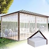 Stoolzfaid Lona ProteccióN Transparente con Ojales,Exteriores
