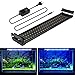 MAINLICHT Lámpara de Acuario Iluminacion led para peces y estanques Luz Azul Blanca 11W con Soporte Ajustable para Acuario de 50cm-70cm