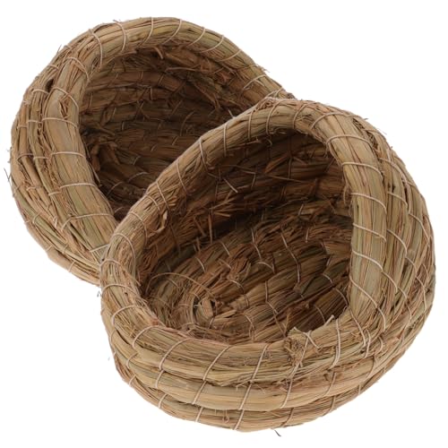 How To Build An Outdoor Quail Cage 9 POPETPOP 2 Pcs Straw Bird Nest, Handmade Woven Grass Bird Hut, Comfortable Sleeping Nest for Quail Chick Doves Parakeet Parrot Cockatiel Finch