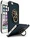iPhone 6 Case, Bastex Ultra Slim Fit Protective Vintage Rock Lion Head Door Knocker, with Blue Gator Skin textured PU Leather Fashion Hard Back Cover for Apple iPhone 6s 4.7"