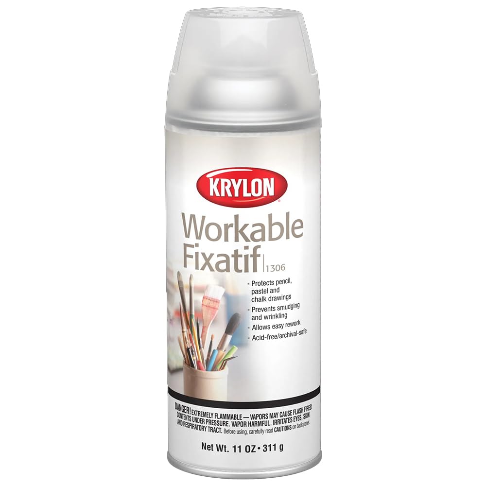 Krylon Workable Fixatif Clear Spray (11 oz) - 6 Pack