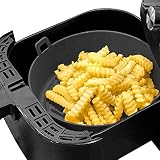 【Accesorios para ollas para freír por aire l El revestimiento para ollas para freír por aire es un accesorio esencial para freír por aire. Use la freidora para disfrutar de alimentos fritos saludables y deliciosos sin producir residuos grasosos y quemados. Con la mayoría de los kits de accesorios para freidoras de aire, es muy adecuado para su freidora grande, sin desperdiciar espacio en la freidora.