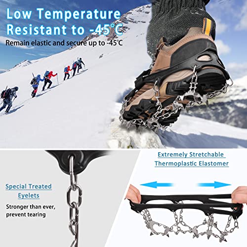 Jshanmei 10STUDS-M Ice Cleats Walk Traction Cleats Crampons thumb #3