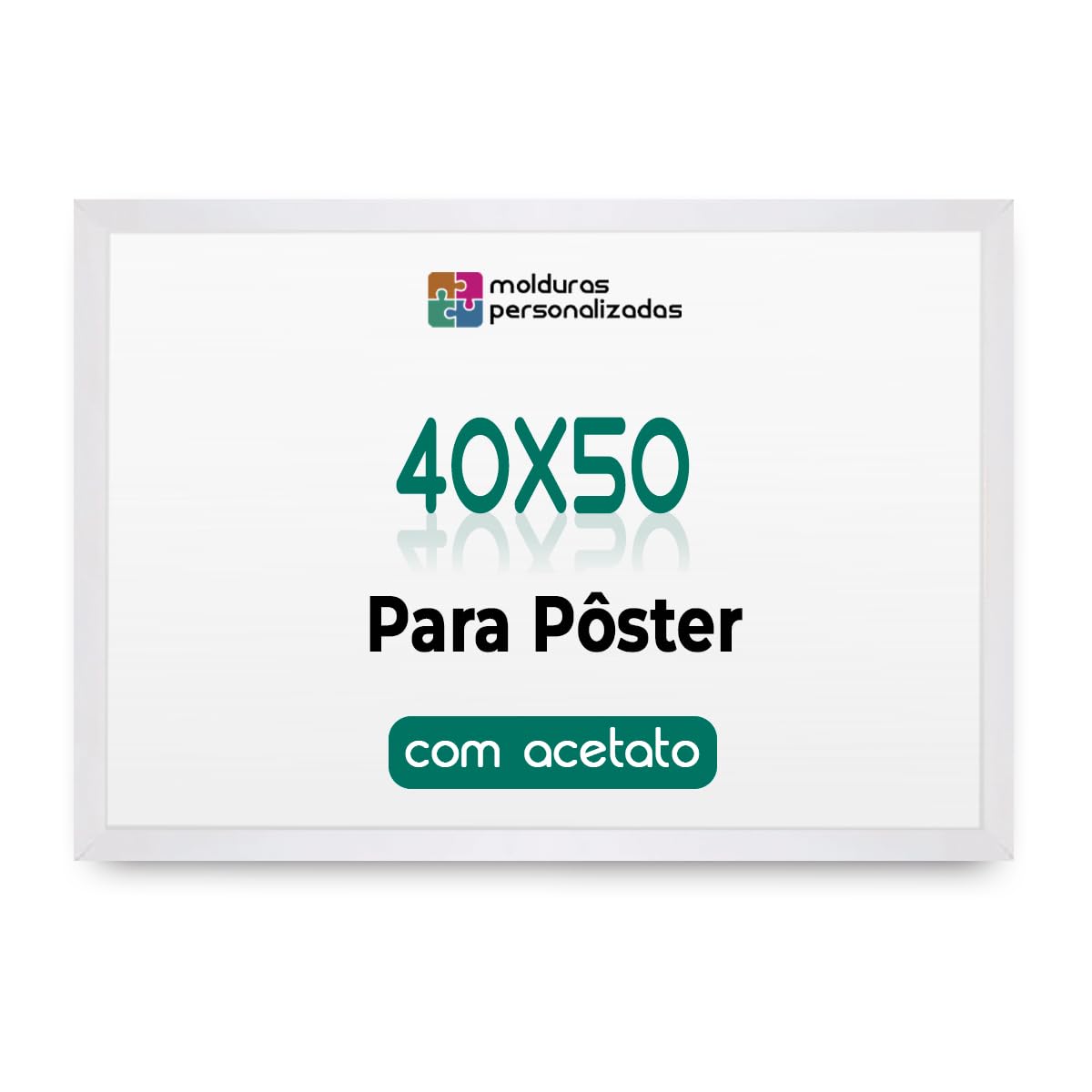 Moldura quadro 40 x 50 cm Para Foto Pôster Imagem com acetato
