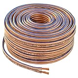 Car Home Audio 12 Gauge Speaker Wire Transparent Clear Cable 12AWG (100 Feet)
