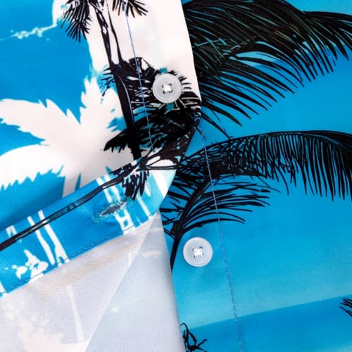 Image of XiaoMoSha Hawaiian Shirts for Boys Button Down Shirt Short Sleeve Shirts Girls Hawaiian Shirt Summer Beach Tops for Kids