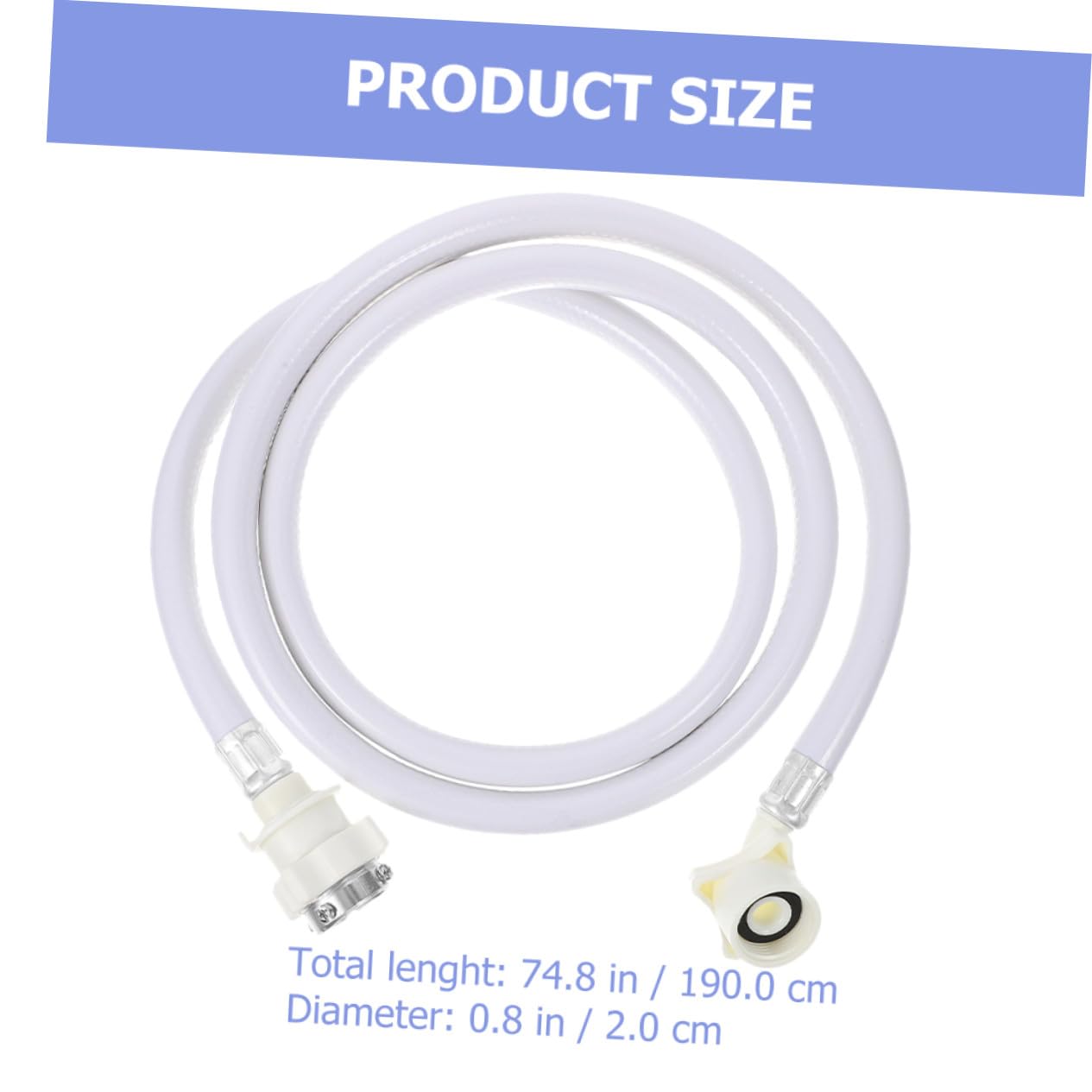 2 pièces Tuyau Dalimentation Machine Laver PVC avec Raccord Acier Inoxydable Flexible et Extension pour Lave Linge Automatique Installation Facile sans Fuite