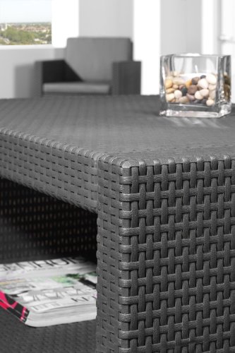 Tavolino Cassapanca Allibert Monaco - Grigio, Plastica Tipo Vimini, Portata 75 Kg - Foto 11